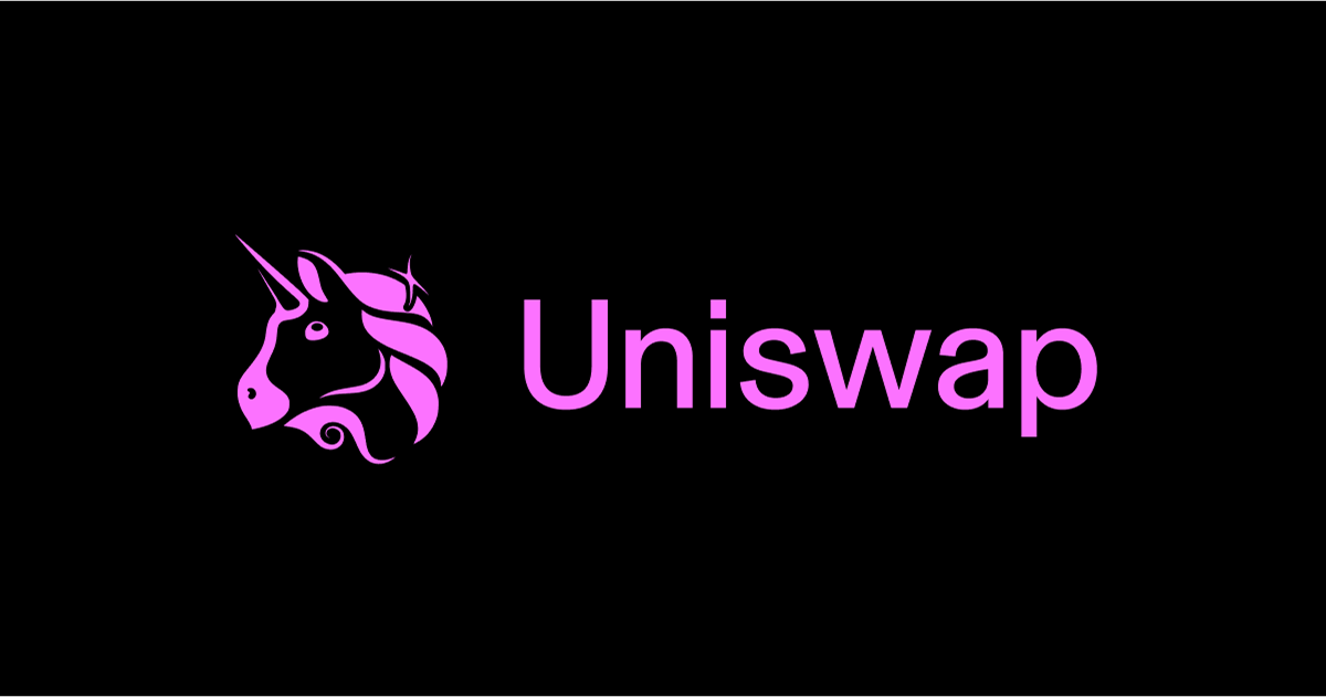 Uniswap application banner showing the main interface